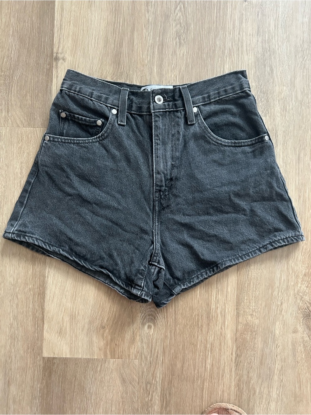 Levi's Black Silver Tab mom shorts